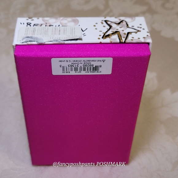 new! NWT in box! BETSEY JOHNSON key fob star magic sparkle purse charm logo tags - Picture 6 of 17